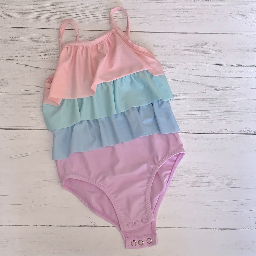3/$15 🌟 Carter’s Multi Colored Ruffle Swim Suit Sz 18M